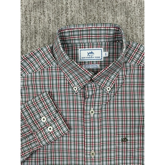 Southern Tide Other - Southern Tide Shirt Mens Small Green Plaid Intercoastal Button Down Long Sleeve